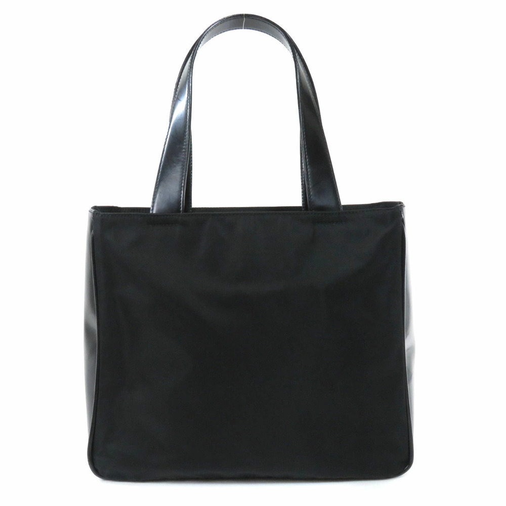 Prada bag Tessuto logo enameled tote triangle metal